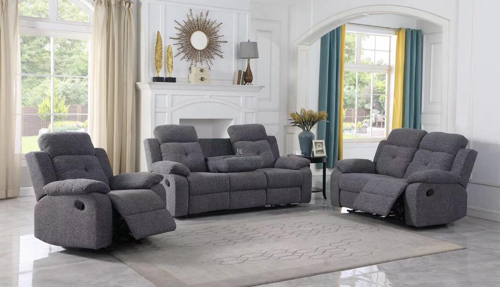 VINCENT - Recliner Sofa Set in Air Leather