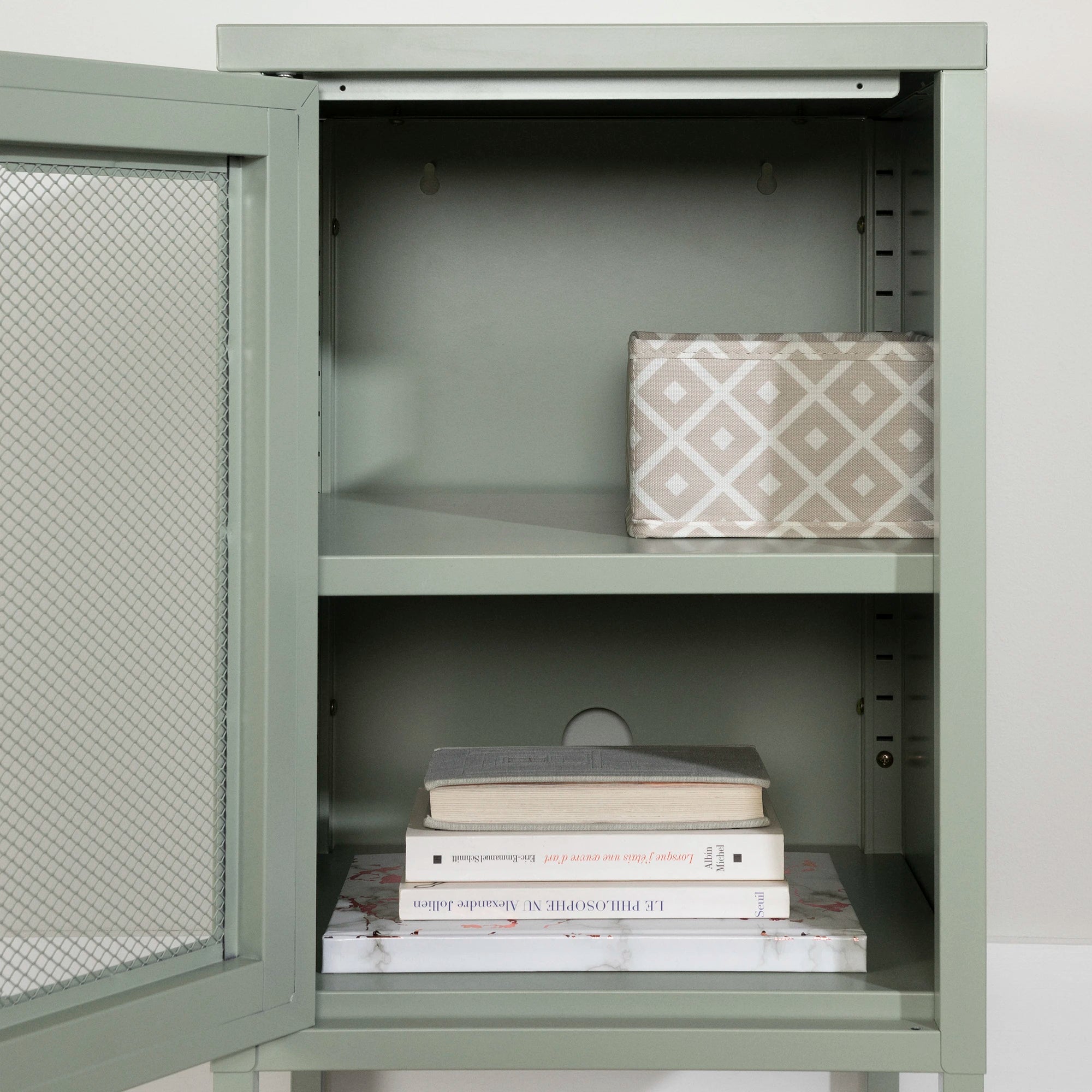 Metal Mesh 1-Door Nightstand - Kodali