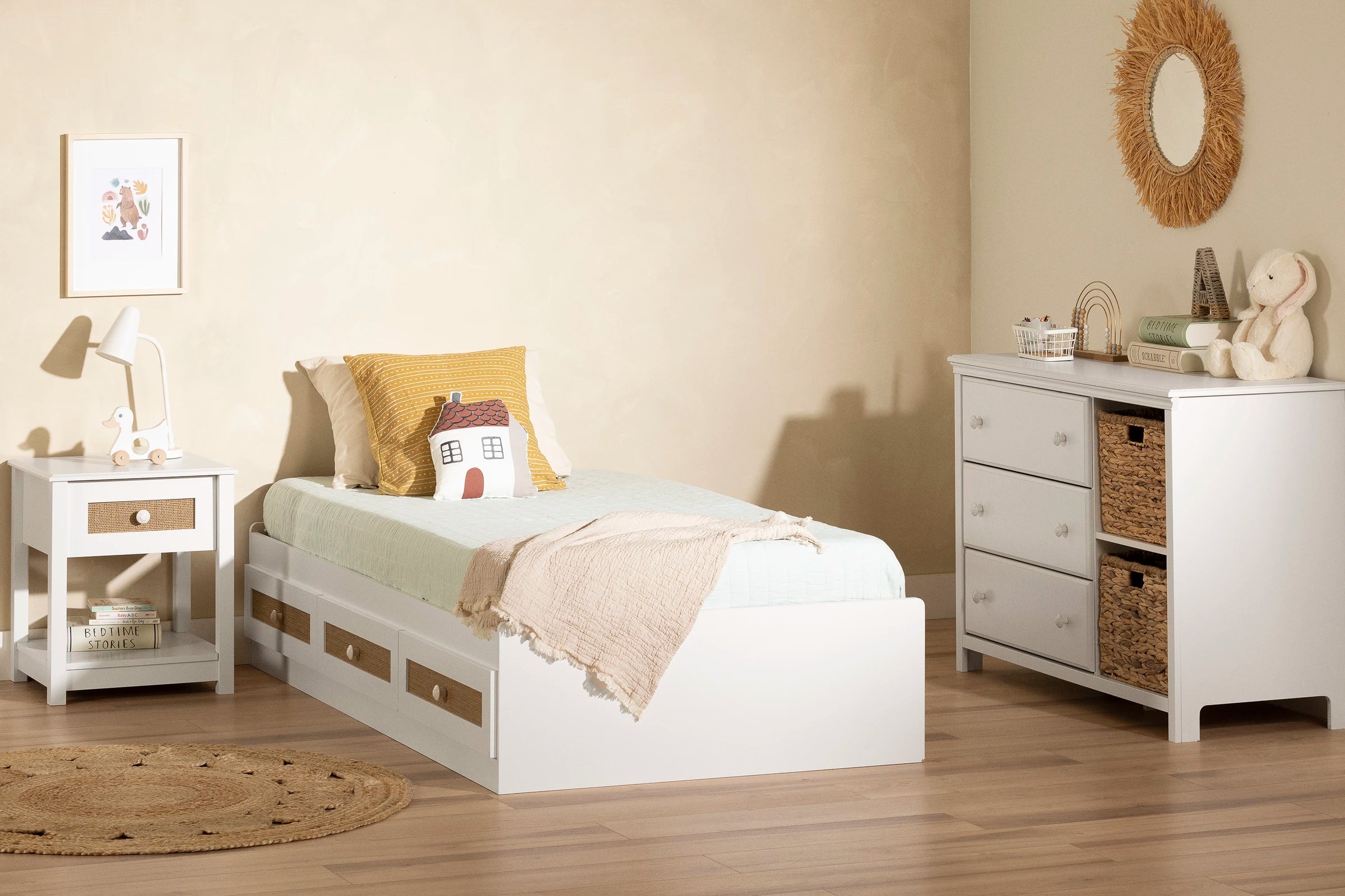 Mates Bed with 3 Drawers - Bloom