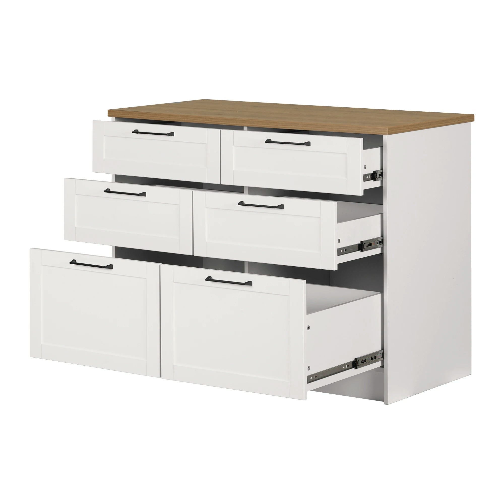 6-Drawer Kitchen Island - Toscano