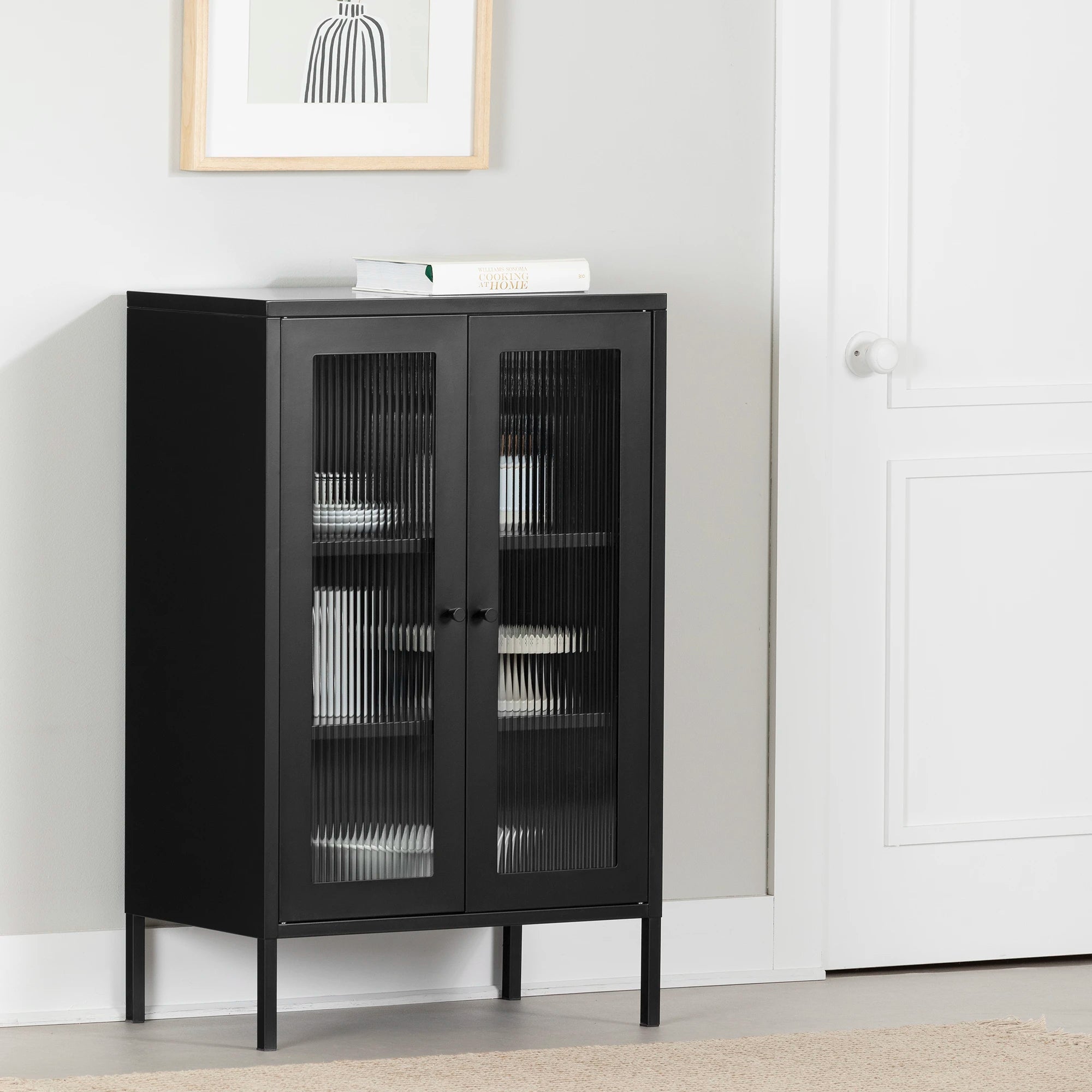 Storage Cabinet with Glass Doors - Eddison