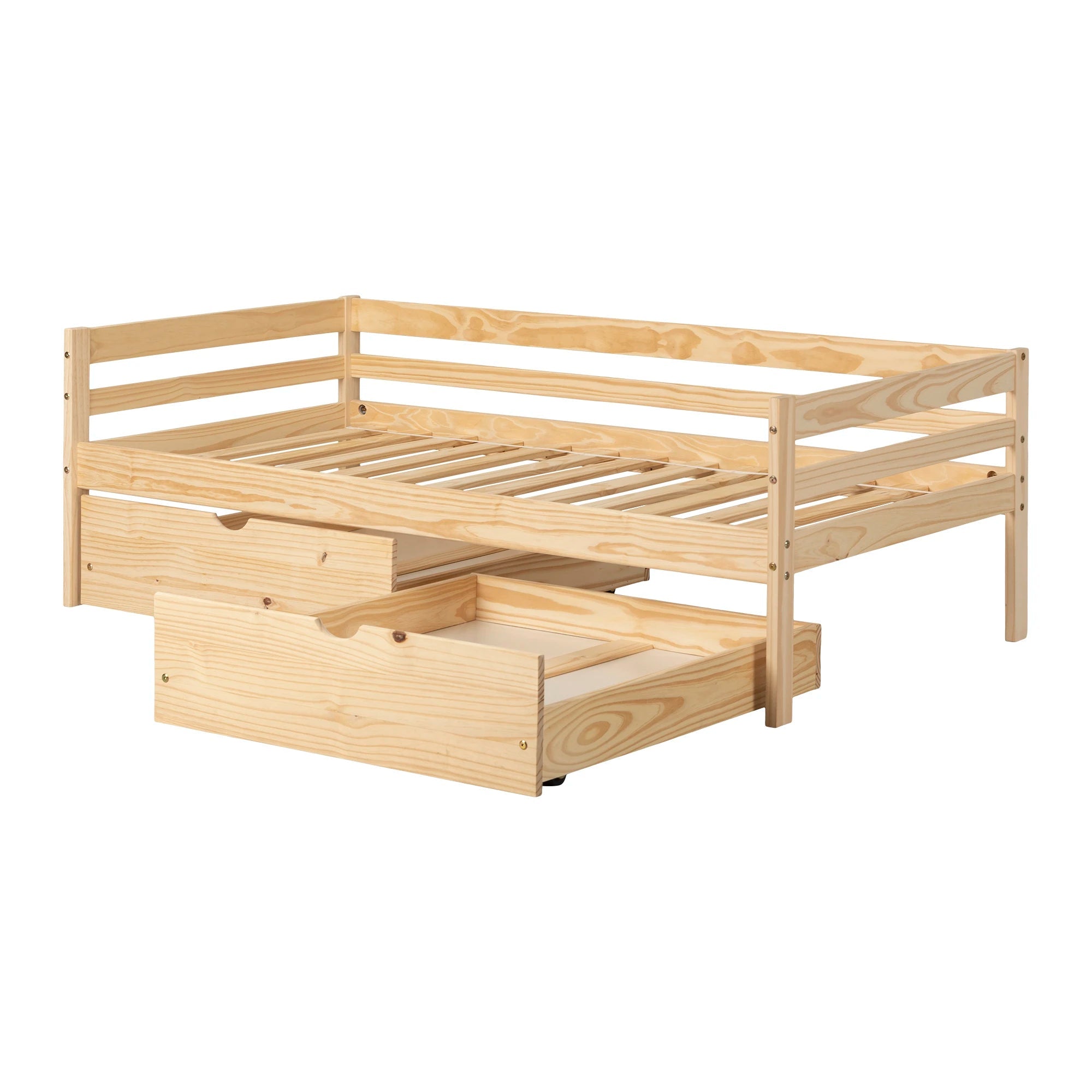 Solid Wood Daybed with Storage Drawers - Sweedi