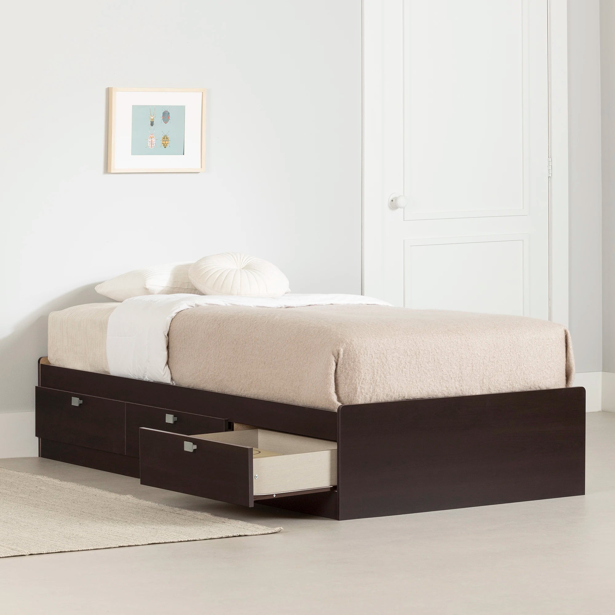 Mate's Platform Storage Bed with 3 Drawers - Spark