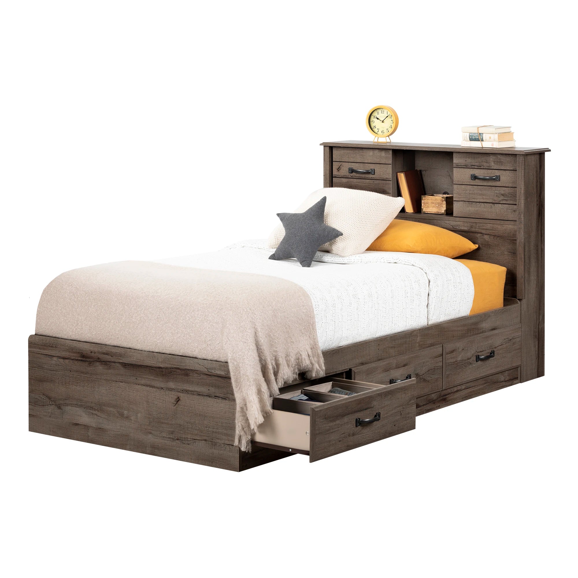 Storage Bed and Bookcase Headboard Set - Ulysses