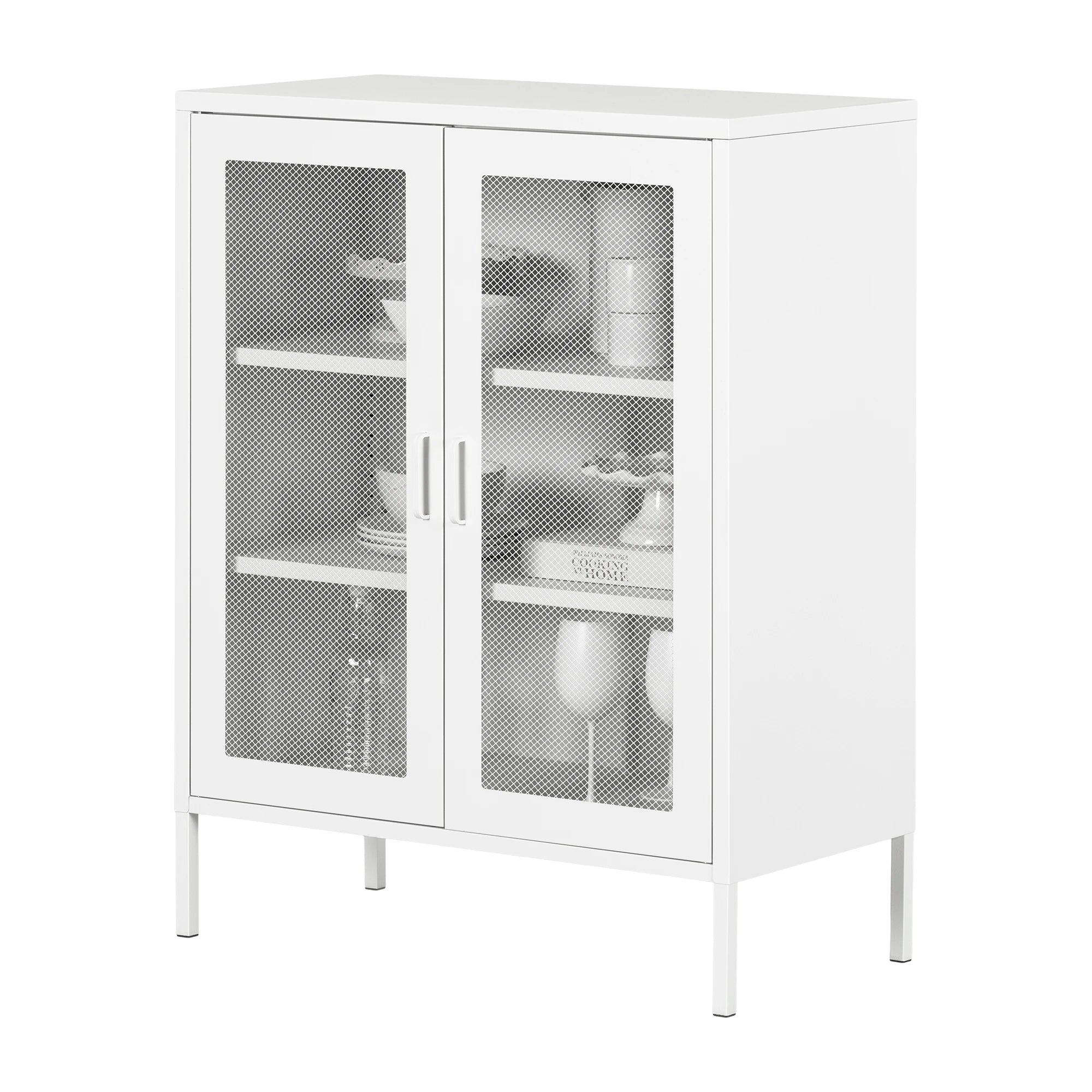 Metal Mesh 2-Door Storage Cabinet - Eddison