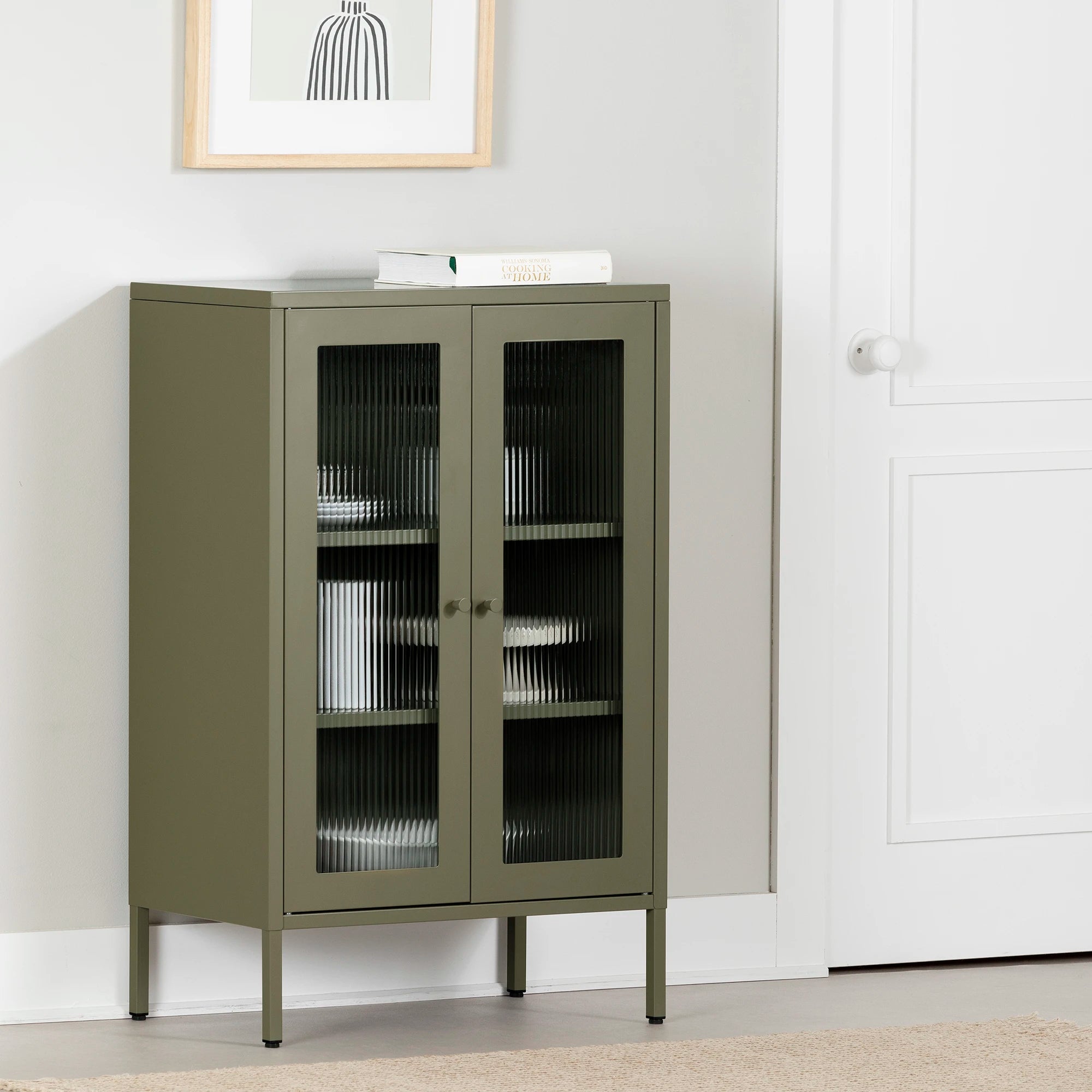 Storage Cabinet with Glass Doors - Eddison