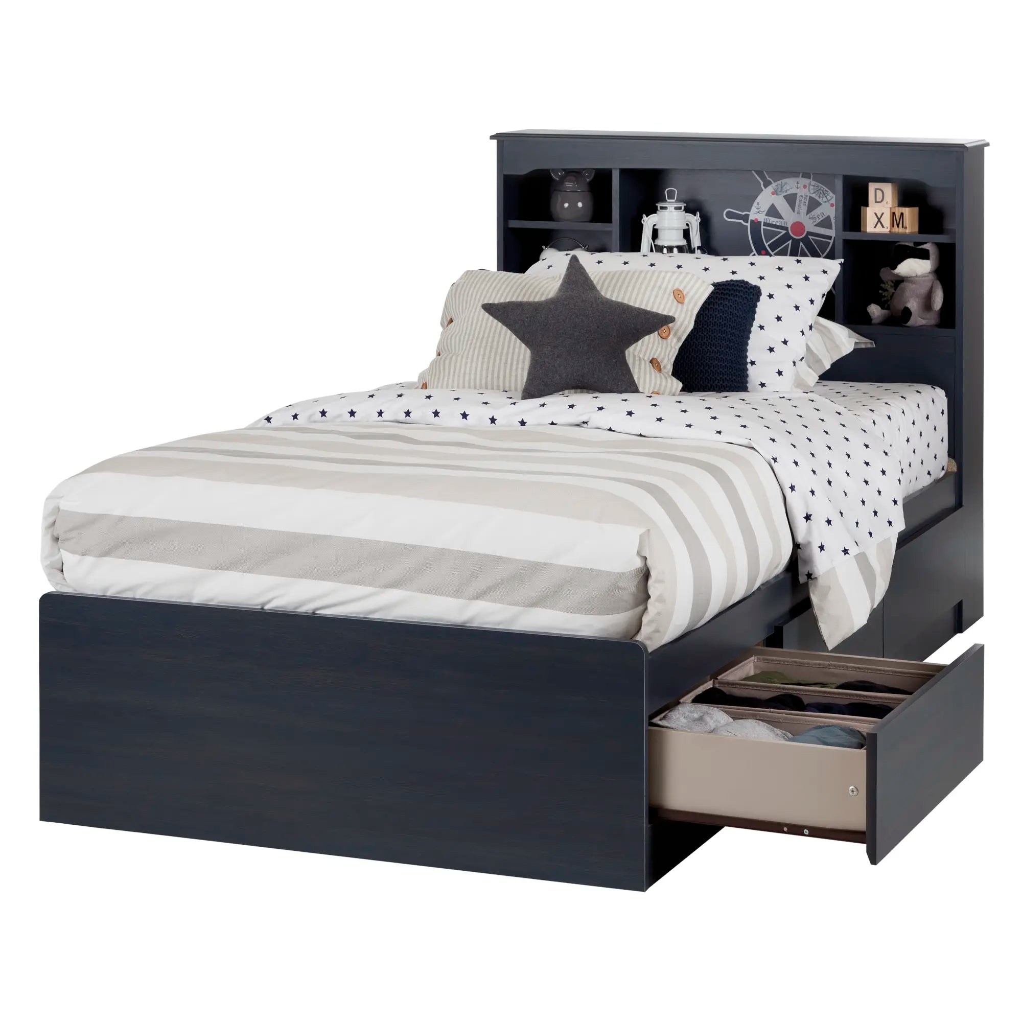 Mates Bed and Bookcase Headboard Set - Aviron