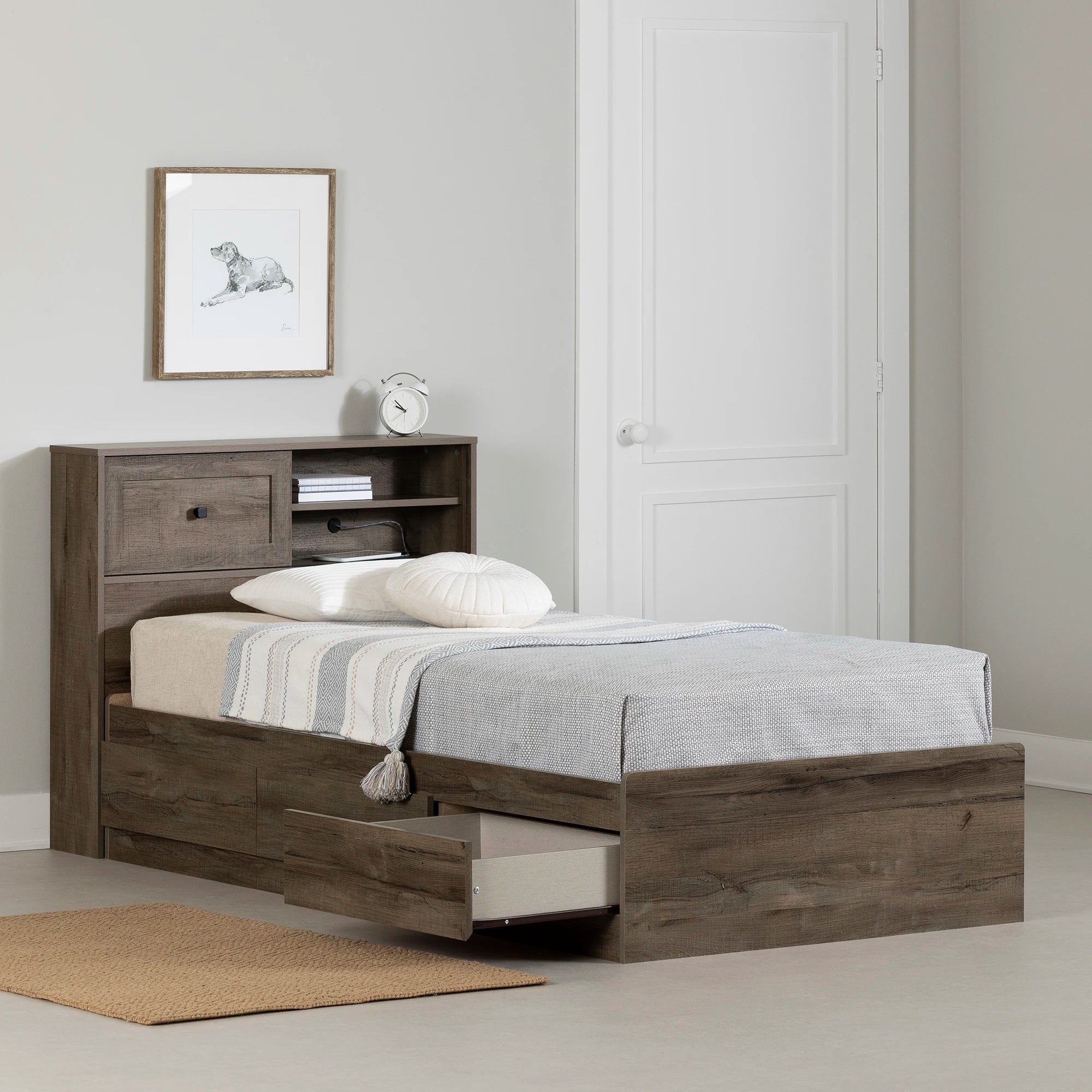 Mates Bed with 3 Drawers and Headboard Set - Hazen