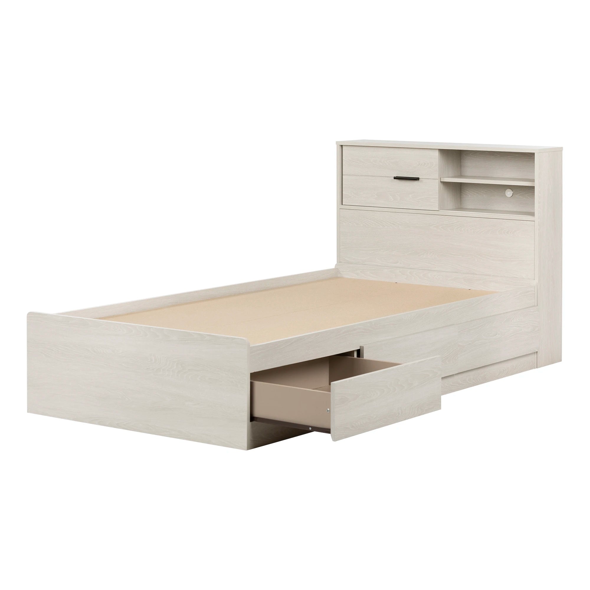 Storage Bed and Bookcase Headboard Set - Fynn