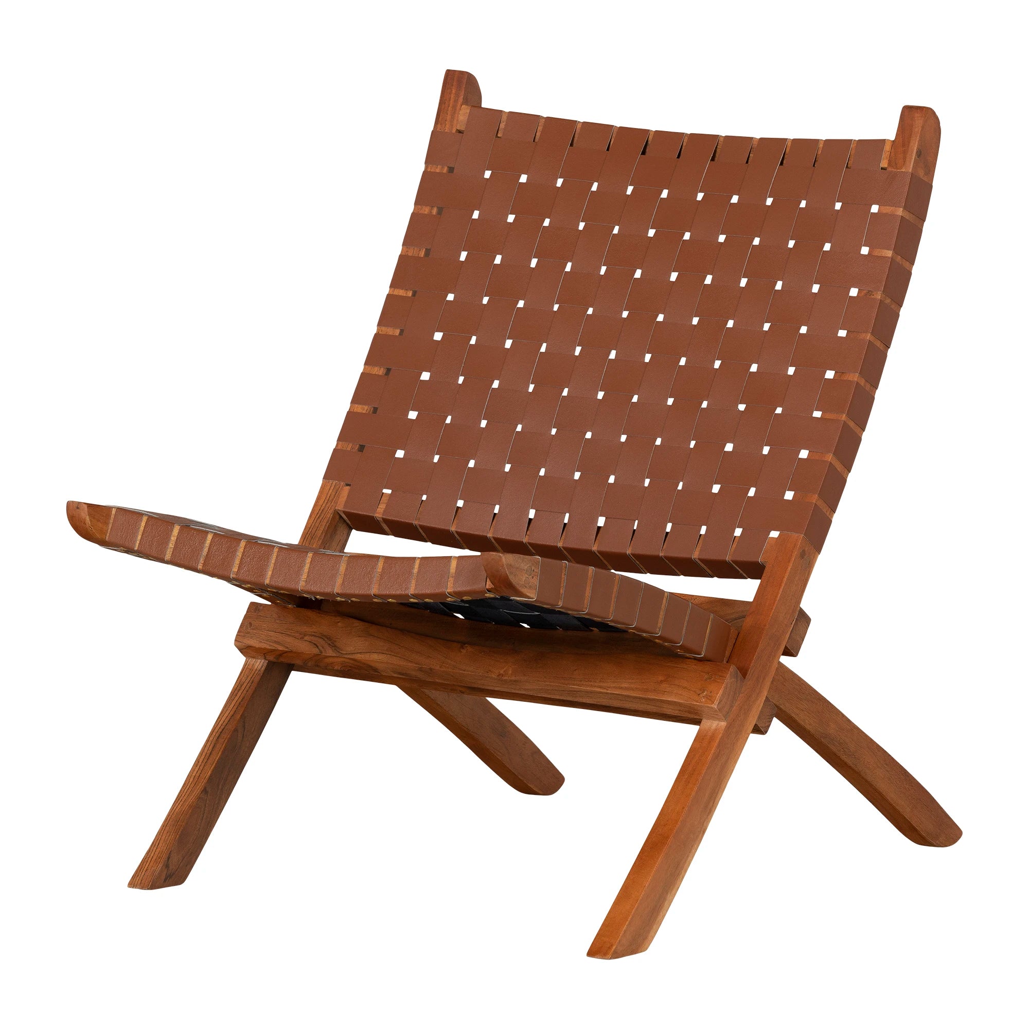 Woven Leather Lounge Chair - Balka