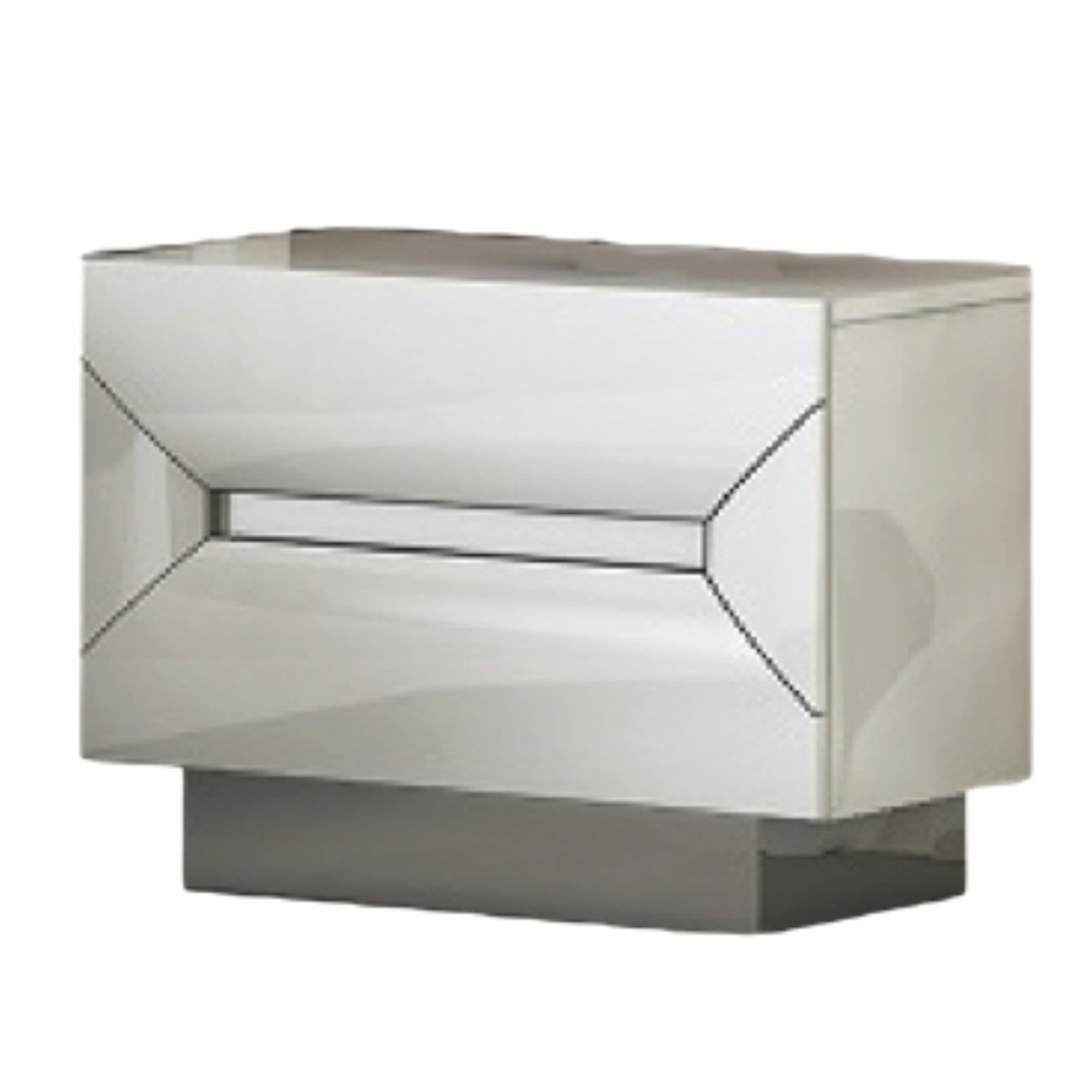 Zenova – White Matte Faux Leather King Bedroom Set