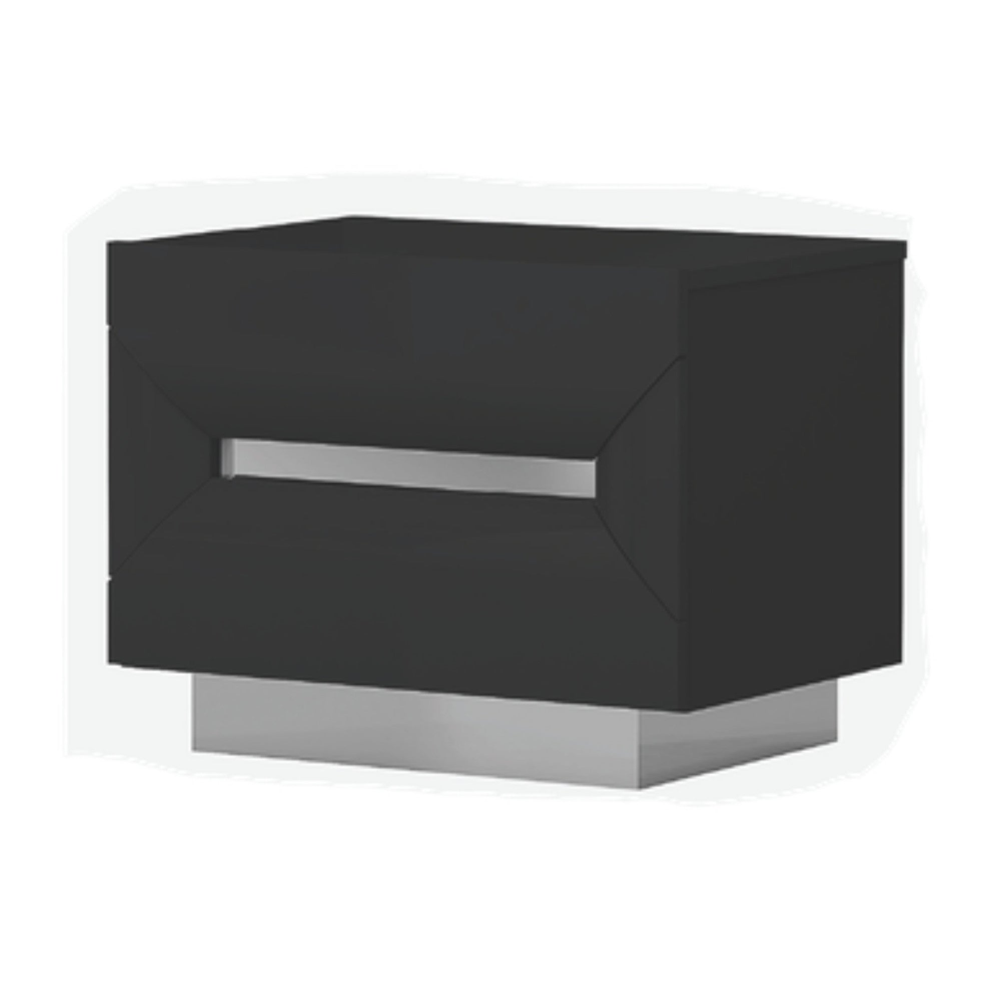 Zenova – Minimalist Matte Black King Bedroom Set