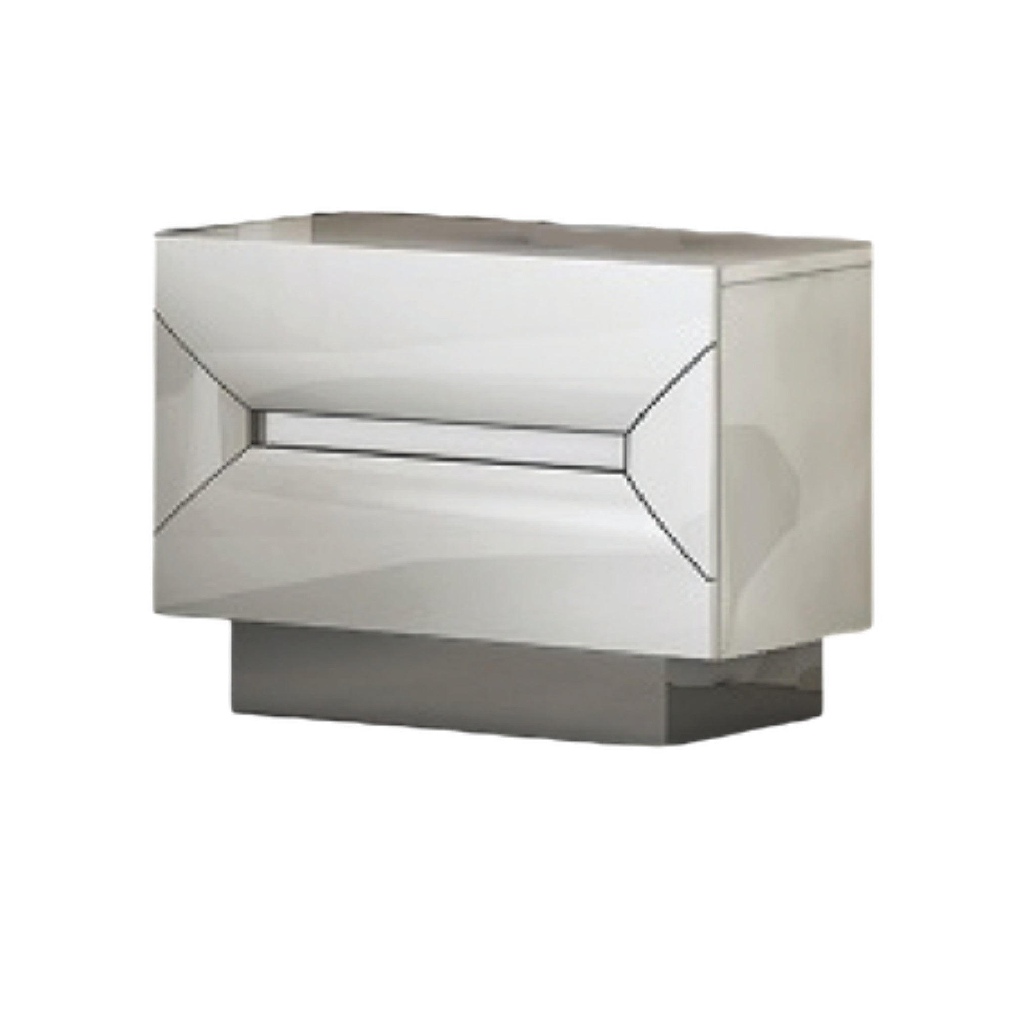 Zenova – Ensemble de chambre queen blanc mat similicuir