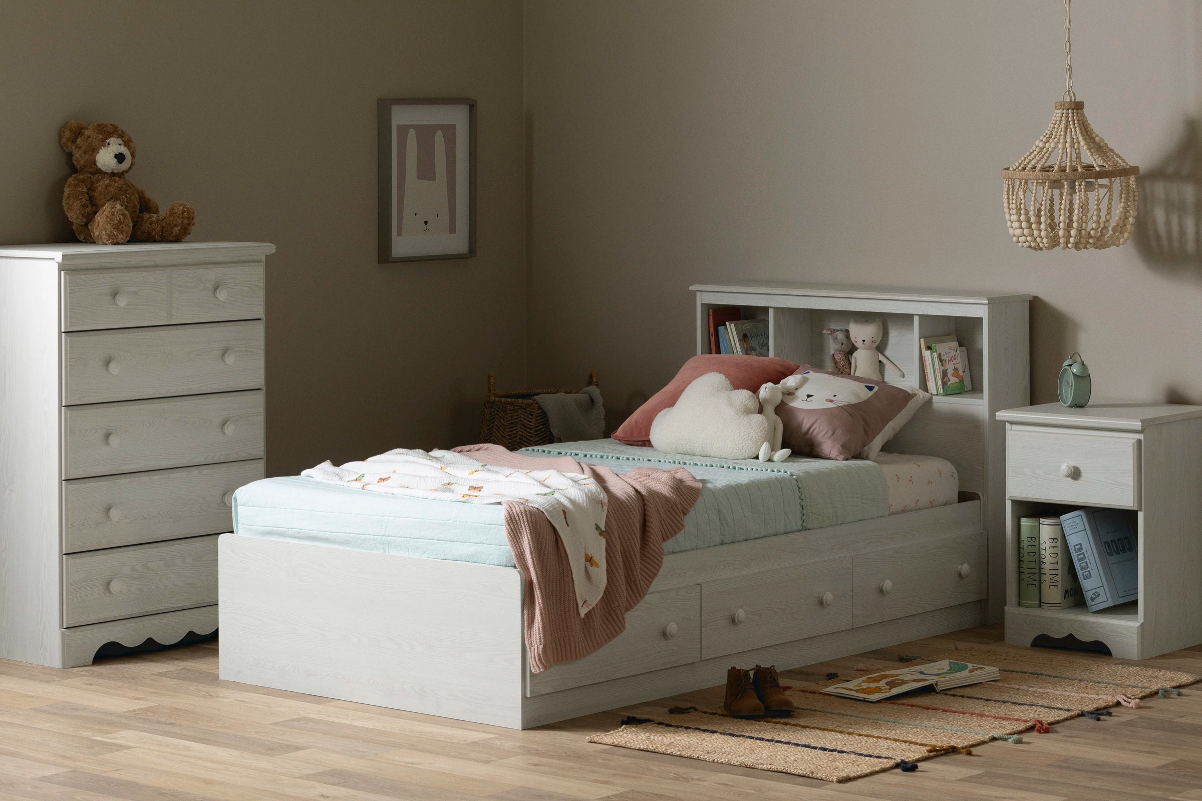 Mates Bed with 3 Drawers - Summer Breeze